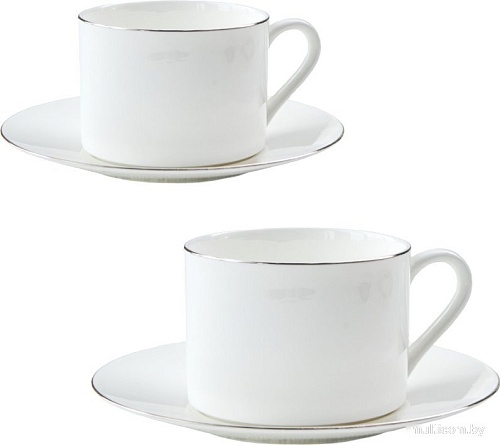 Чашка с блюдцем Mandarin Decor Бланк платинум DS14F10002-250-2W