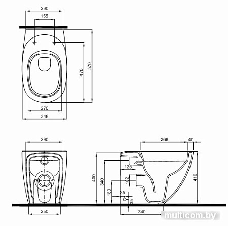 Унитаз Kolo Ego By Antonio Citterio [K13020]