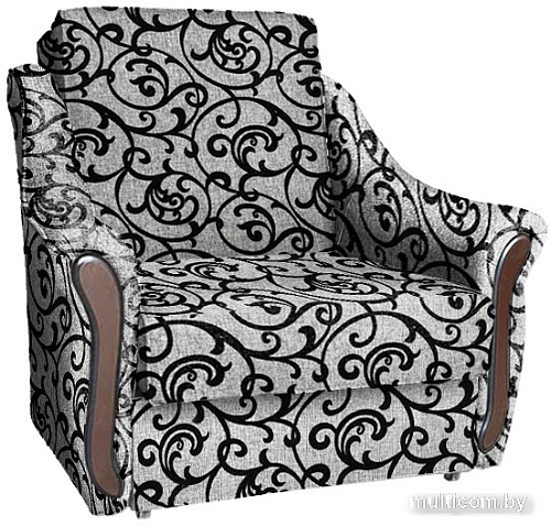 Кресло-кровать Асмана Виктория (рогожка завиток черный)