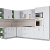 Готовая кухня Интерлиния Мила Крафт 1.88x3.2 левая (дуб полярный)