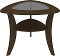 Журнальный столик Кортекс-мебель Лотос-5 км.00173 (венге темный)