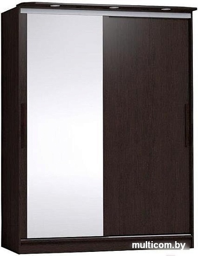 Шкаф-купе Глазов Strike 1600 ЛДСП с зеркалом (венге)
