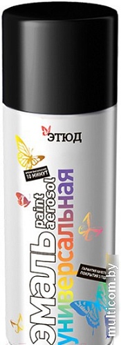 Краска Этюд Универсальная 520 мл (RAL 9005mat, черный матовый)
