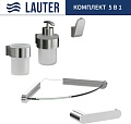 Набор аксессуаров для ванной Lauter 21TS3018 + 21TS3020 + 21TS3010 + 21TS3012 + 21TS3007 (Chrome, 5 предметов)