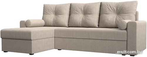 Угловой диван Mio Tesoro Верона лайт левый (рогожка, бежевый)
