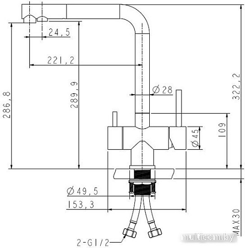 Смеситель ARFEKA Gamina (black PVD)