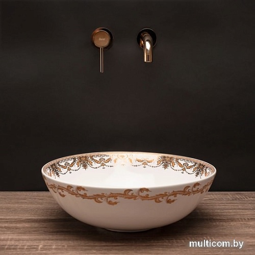 Умывальник Rea Elita (белый/золотистый)