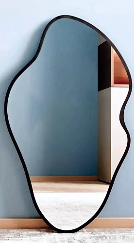 Зеркало с подсветкой eMZe 45x77 LED.UV.NF.45.77.CHE.4K (черный с УФ-окантовкой и подсветкой)