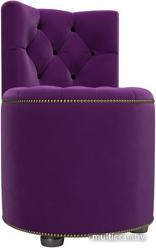 Пуфик Лига диванов Саваж (микровельвет, фиолетовый/черный)