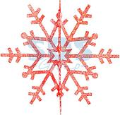 Елочные игрушки Neon-night Снежинка резная 3D (61 см, красный) [502-362]