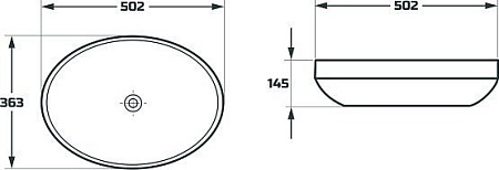 Умывальник Maxonor Pure Life Feeling PL-SK307C3-18 (5036) накладной (белый глянец)