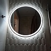 Пекам Зеркало LED Ring1-100x100 (механическая клавиша выключения)