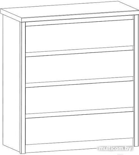 Комод Anrex Jazz 4S (каштан найроби оникс)