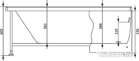 Ванна Aquanet Roma 150x70