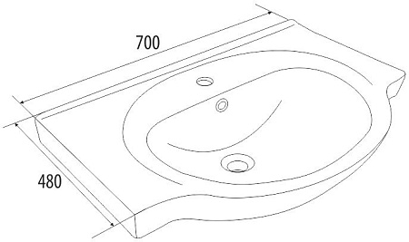 Умывальник IDDIS Harizma 0057000i28