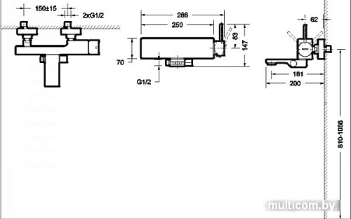 Смеситель Bravat Arc F66061K-01A-ENG (черный)