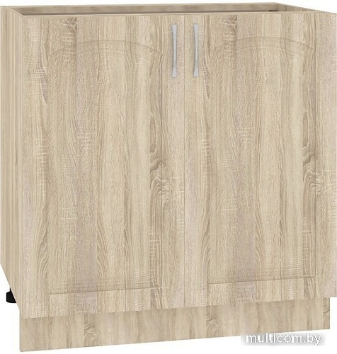 Шкаф напольный Кортекс-мебель Корнелия Ретро НШ80р без столешницы (дуб сонома)