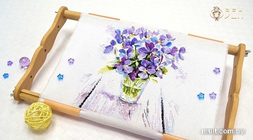 Набор для вышивания Овен Голубые виолы 1006