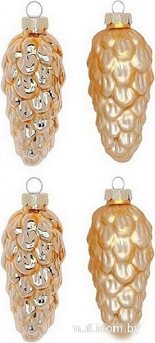 Елочная игрушка Inge's Christmas Classic Gold. Шишки 12004P022 (4шт, золото)