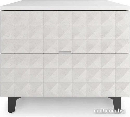 Консольный стол Shtabe Simple 7003 эко (травертин/белый/черный)