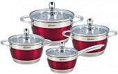Набор кастрюль Rainstahl RS-1818-08 (красный)