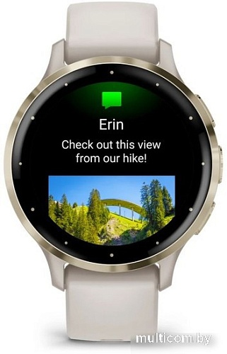 Умные часы Garmin Venu 3S (слоновая кость, с силиконовым ремешком)