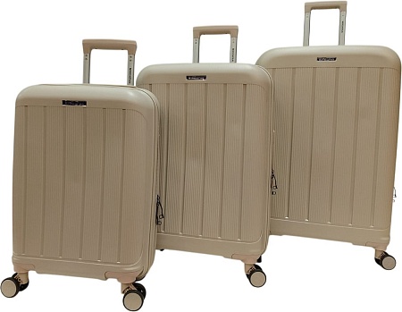 Чемодан-спиннер Mironpan 11197-2 (M, светло-серый)