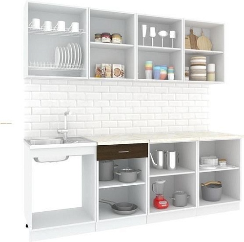 Кухня Кортекс-мебель Корнелия Экстра 2.4м (дуб сонома/мадрид)