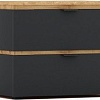 Тумба КМК Мебель Ривьера 1 0970.24 (дуб наварра/шагрень черная)