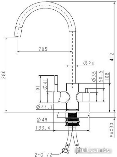 Смеситель ARFEKA Dione (black PVD)