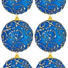 Елочная игрушка Elan Gallery Вензеля 970097 (6 шт, синий)