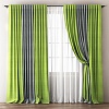 Комплект штор и гардин Pasionaria Кирстен 340x230 (3 шт, зеленый/серый)