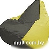 Кресло-мешок Flagman Груша Супер Мега 4XL Г5.1-360 (тёмно-серый/жёлтый)