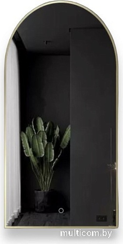 Зеркало eMZe Led с подсветкой и УФ-окантовкой 50x100 LED.UV.ARC.50.100.AUR (золото)