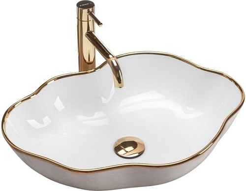 Умывальник Rea Pearl (белое золото)