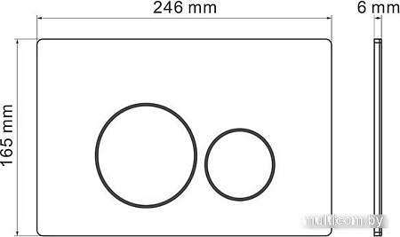 Унитаз подвесной Roxen Antares Bidet в комплекте с инсталляцией StounFix Slim 6 в 1 962282 (кнопка: оружейная сталь)