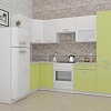 Угловая кухня ВерсоМебель ЭкоЛайт-6 1.4x2.7 левая (белый/лайм)
