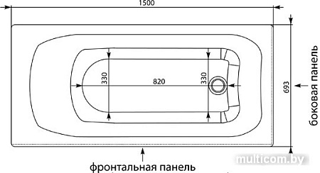 Ванна Aquanet Roma 150x70