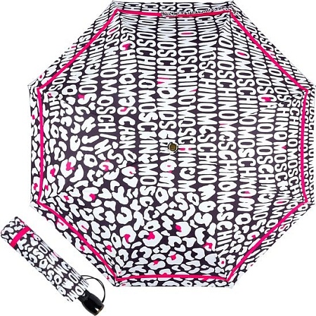 Зонт Moschino 8013-OCA Animal Logo Black