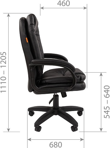 Офисное кресло CHAIRMAN 668LT N (черный пластик/экопремиум серый)