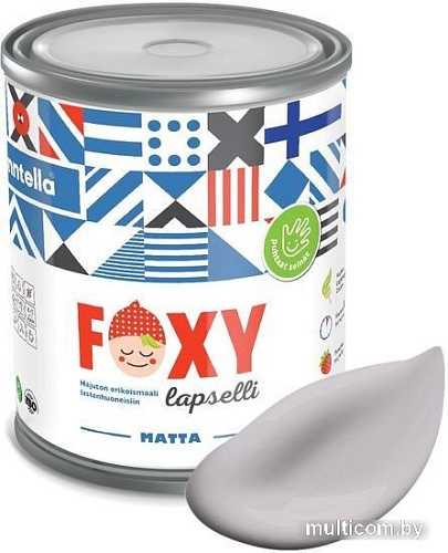 Краска Finntella Foxy Lapselli Matte Nukka F-50-1-1-FL202 0.9 л (серый)