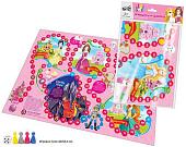 Детская настольная игра Русский стиль Бродилка в пакете Принцессы и Единорог 07106