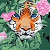 Картина по номерам Рыжий кот Тигр в кустах Х-3870