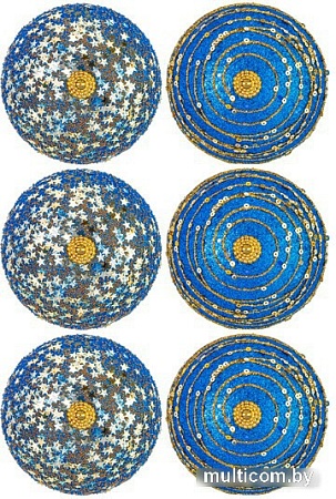 Елочная игрушка Elan Gallery 970101 (золото/синий)