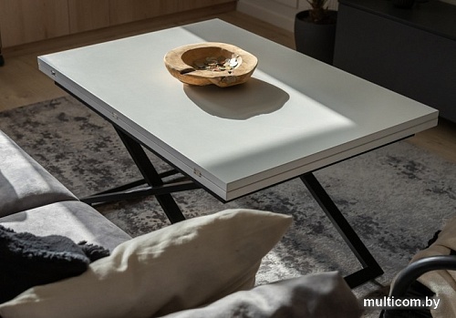 Стол-трансформер Levmar Compact D78/S53 (белый/черный)