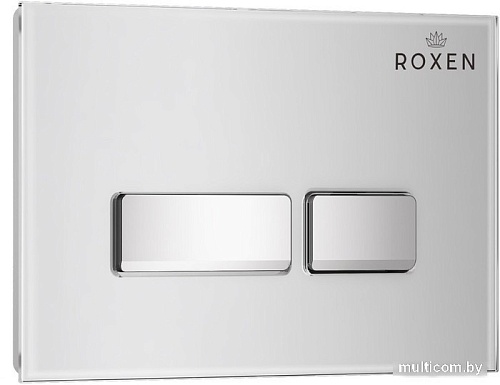 Унитаз подвесной Roxen Antares One Rimless 6 в 1 StounFix Slim 633220 (белое стекло)