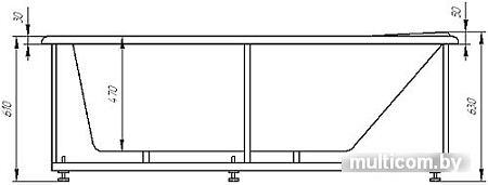 Ванна Aquatek Леда 170x80