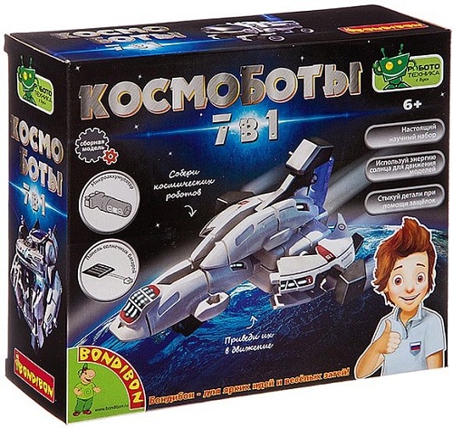 Набор для опытов Bondibon Науки с Буки Космоботы 7 в 1 ВВ3341