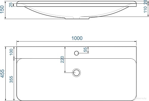 Умывальник Madera Solo 120x46