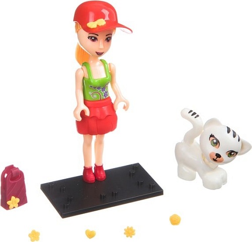 Кукла Bondibon OLY с котиком в салатовом чемодане с аксессуарами ВВ4541